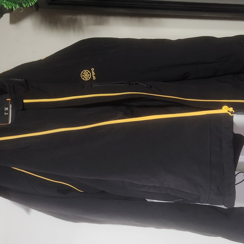 Black and Yellow Performance Jacket with Gold Accents